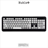 Nuklz N Wireless Large Print Full Size Computer Keyboard | High Contrast Black & White Keys | Soft Buttons for Quiet Typing & Gaming | Ideal for Visually Impaired, Beginners and Seniors | Plug & Play